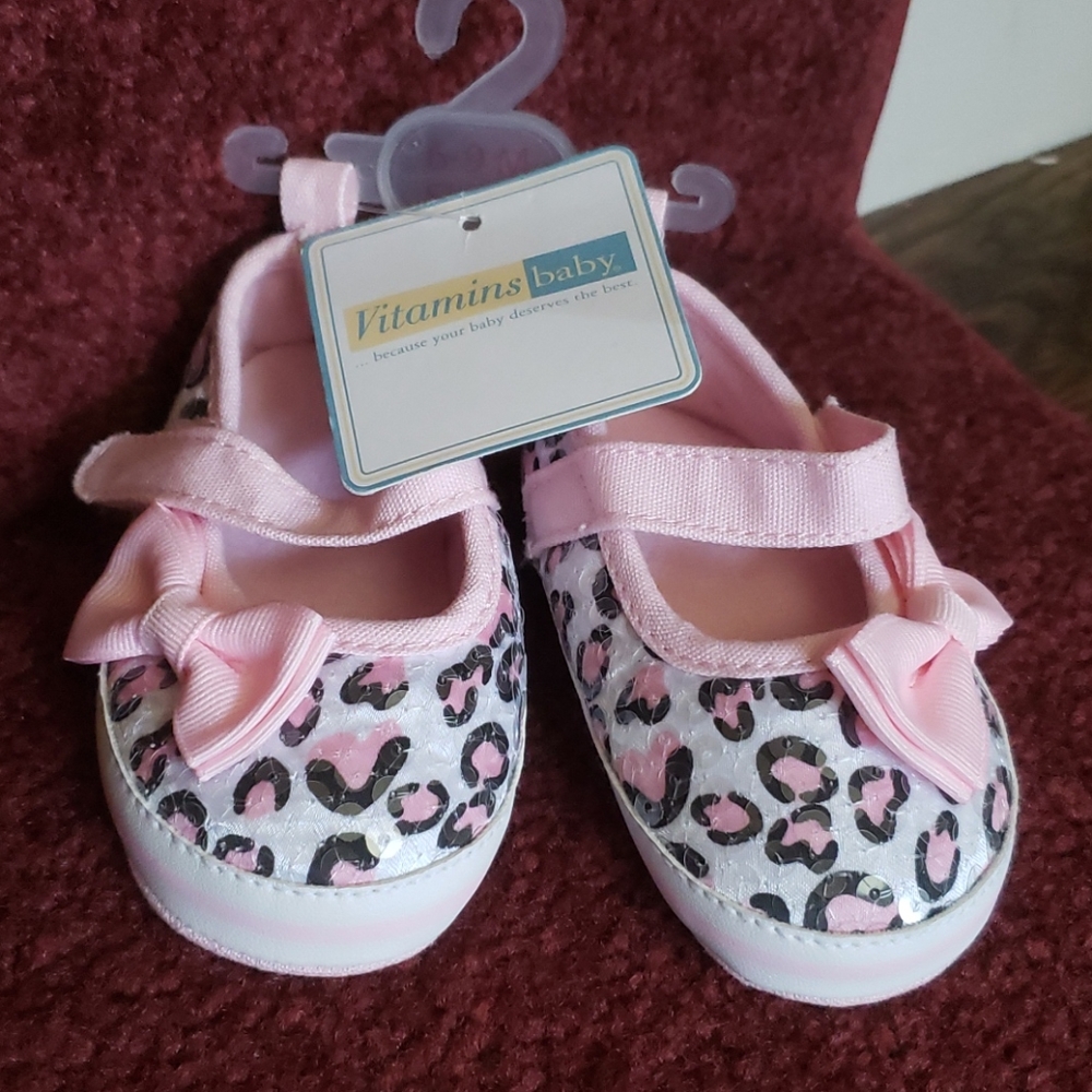 NWT baby girl leopard print shoes